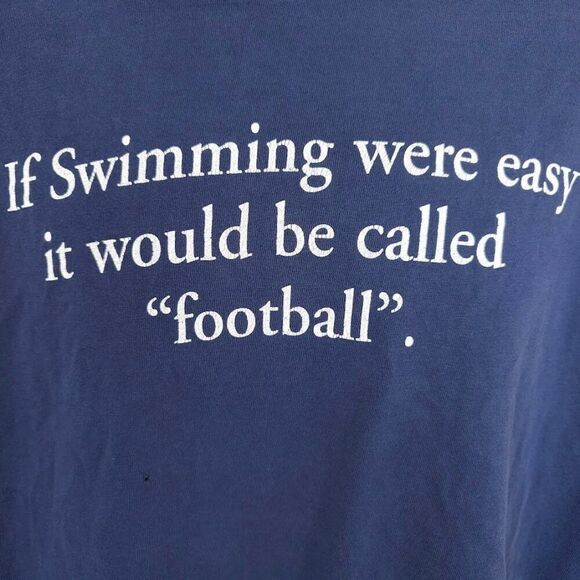 Vintage Catalina Swimming T Shirt Mens Size XL Blue 90s Y2K California Swimmer - Picture 3 of 10